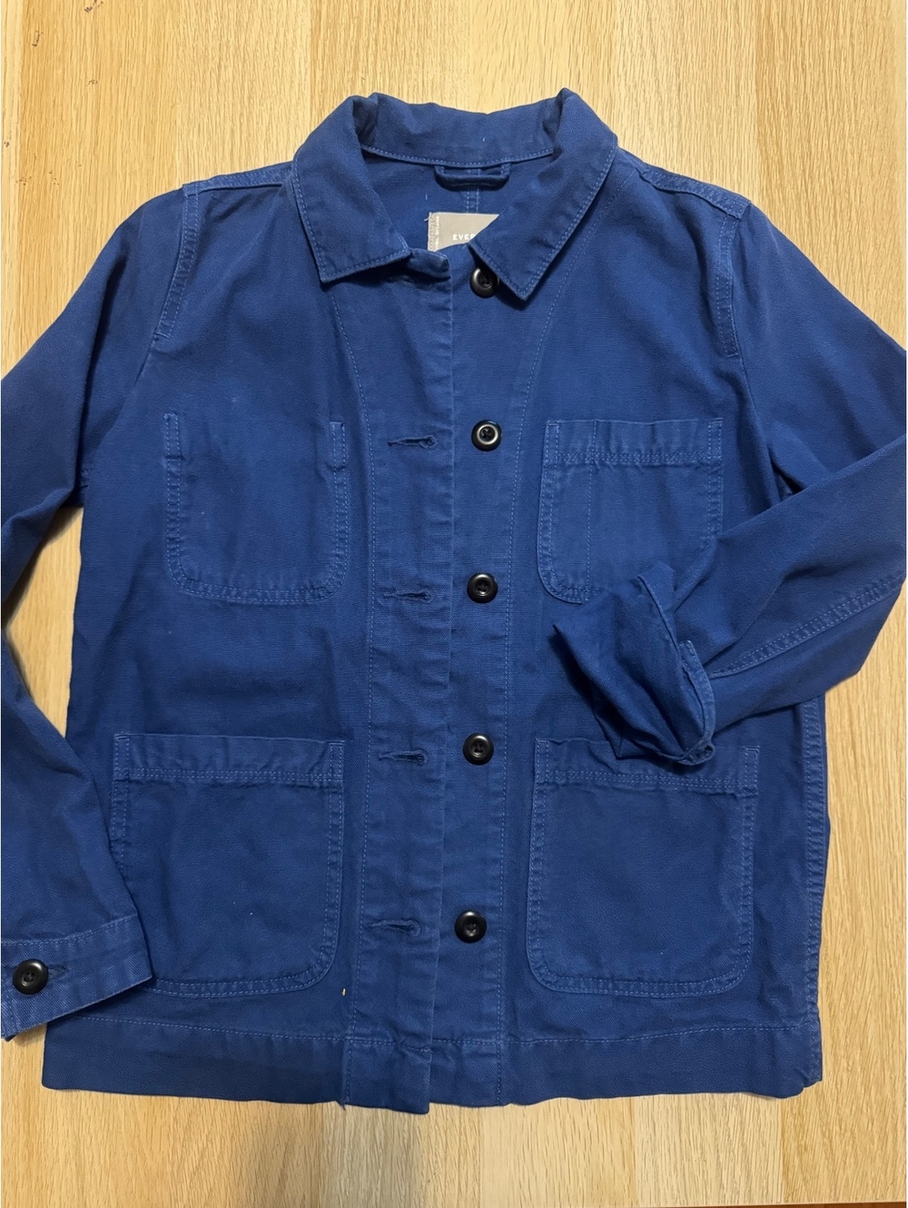 Everlane Oversized Cotton Royal Blue Cotton Canvas Utility Chore Jacket Size XS